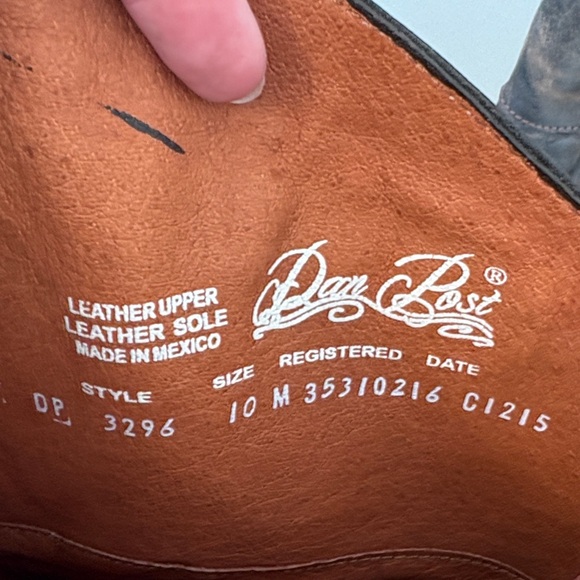 Dan Post Dark Brown Heeled Boots - Picture 8 of 8